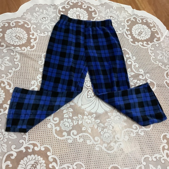 Ardene Blue fleece lumberjack sleep pants fit M/L - Picture 2 of 6